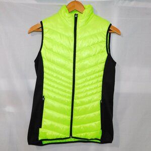 Xersion Neon Yellow Light Quilted Puffer Vest Outdoors Athletisure Womens S